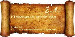 Eichenwald Antónia névjegykártya